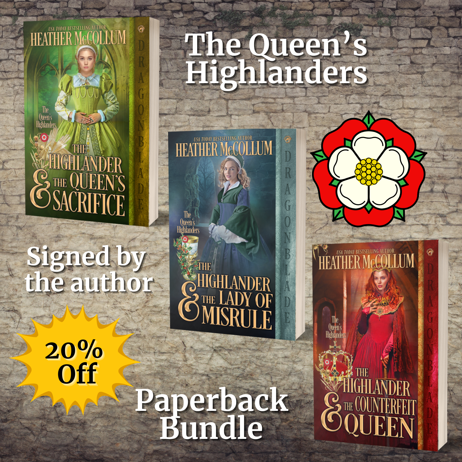 The Queen's Highlanders Signed Paperback Bundle