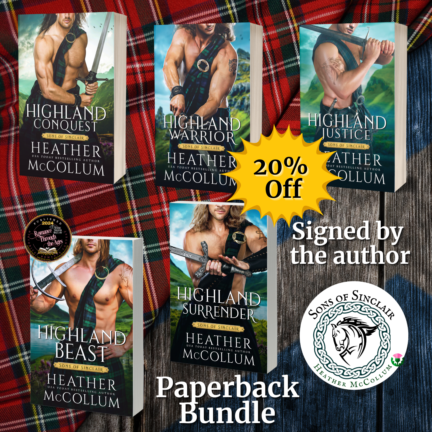 Sons of Sinclair Series Signed Paperback Bundle